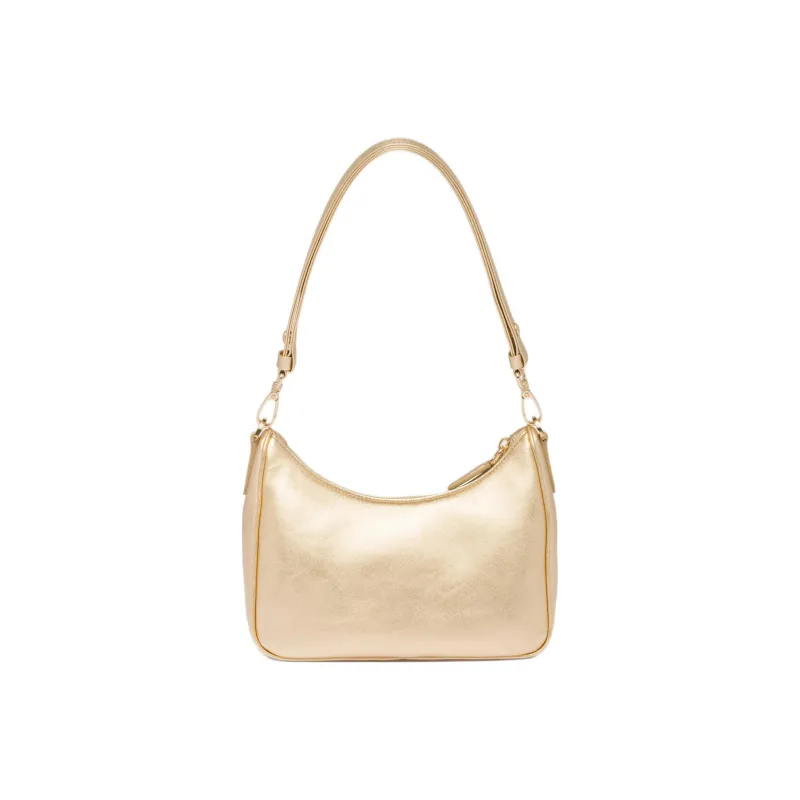 PRADA Nappa Leather Handbag Shoulder Bag Women's Gold-2