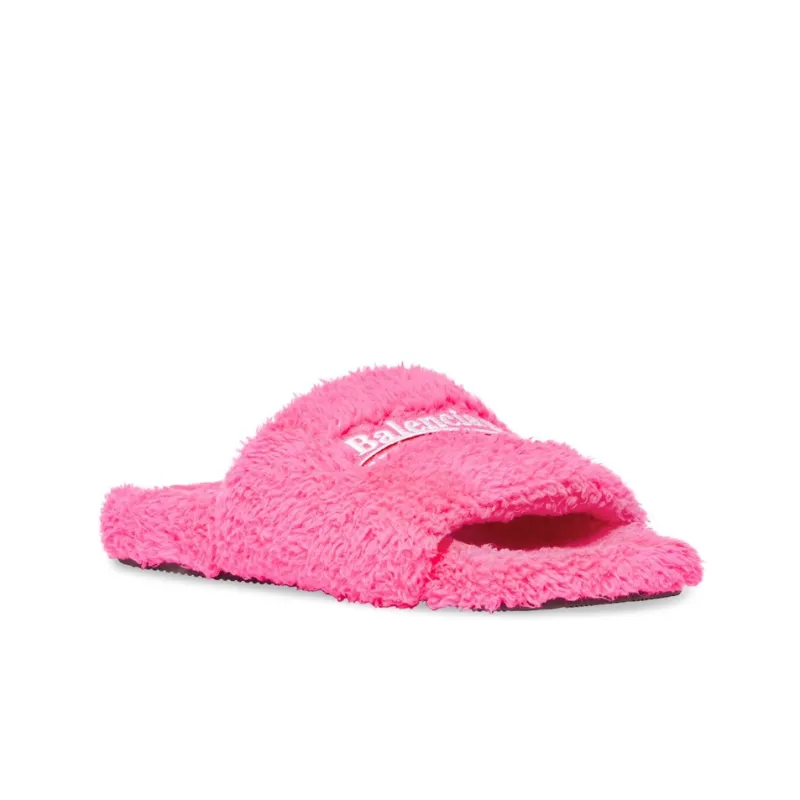 Balenciaga Furry Slide Pink Women's-1