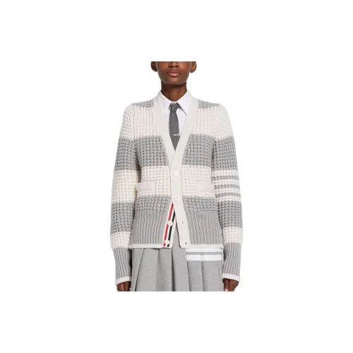 THOM BROWNE Rugby Cashmere Sweaters Women's Light Gray