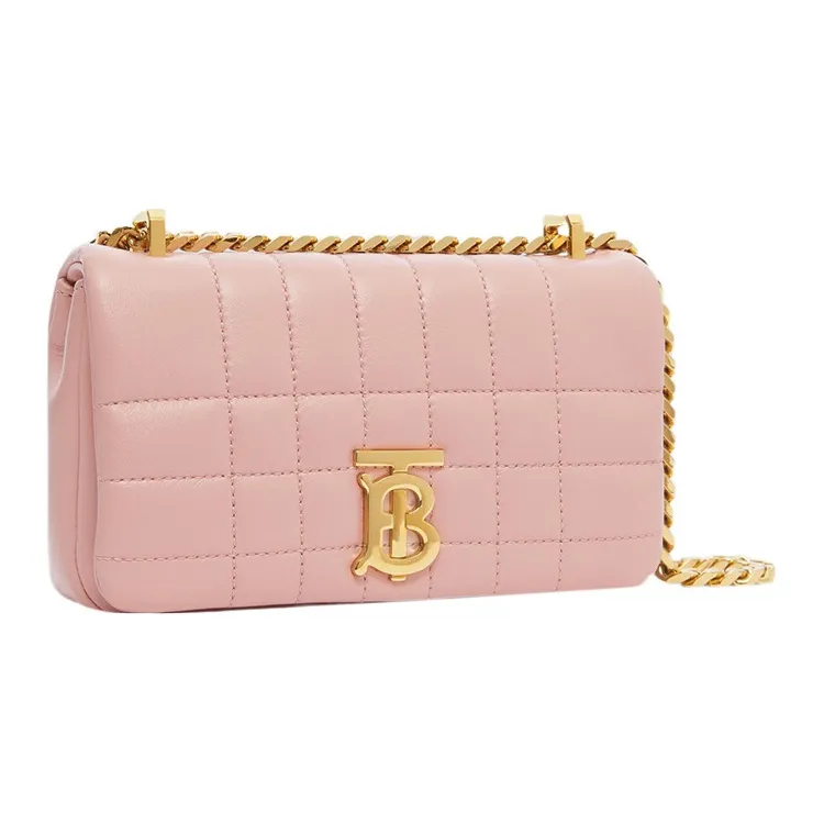 Burberry Lola Bag Lambskin Shoulder Bag, Crossbody Bag Mini Women's Pink-2
