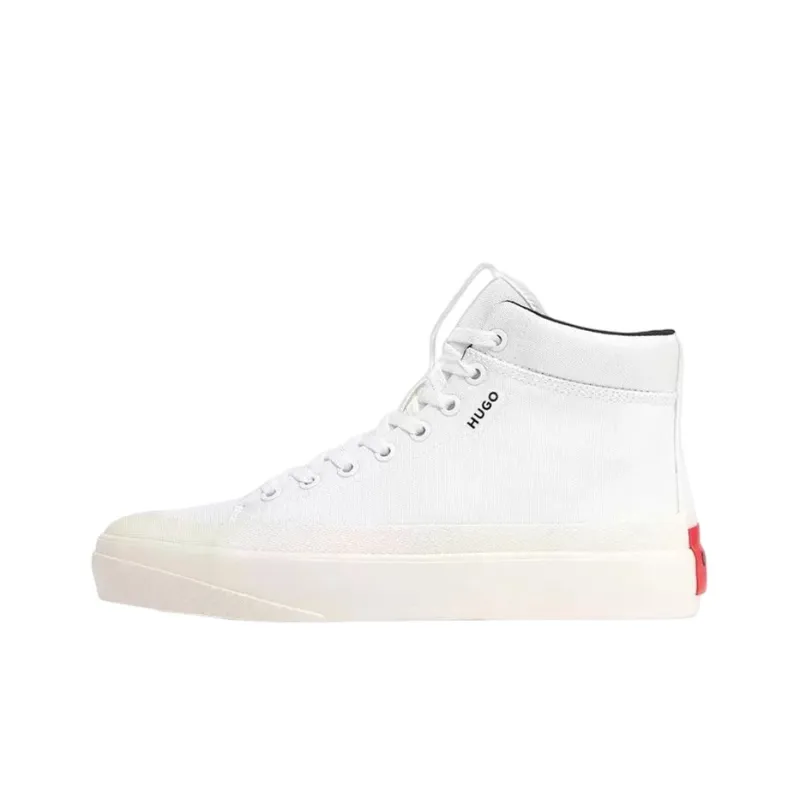 HUGO BOSS High-Top Stylish Skateboarding Shoes Men's White-0