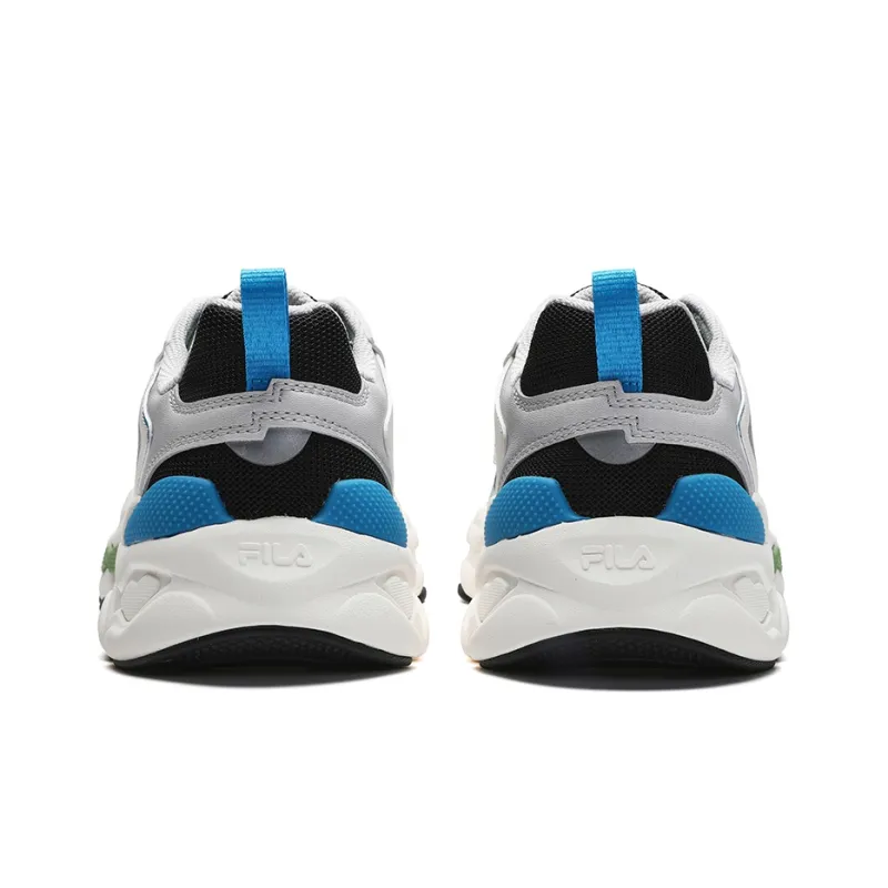 FILA Y2K Slip Resistant Low Top Casual Shoes Men's White Black Lotus Gray-4