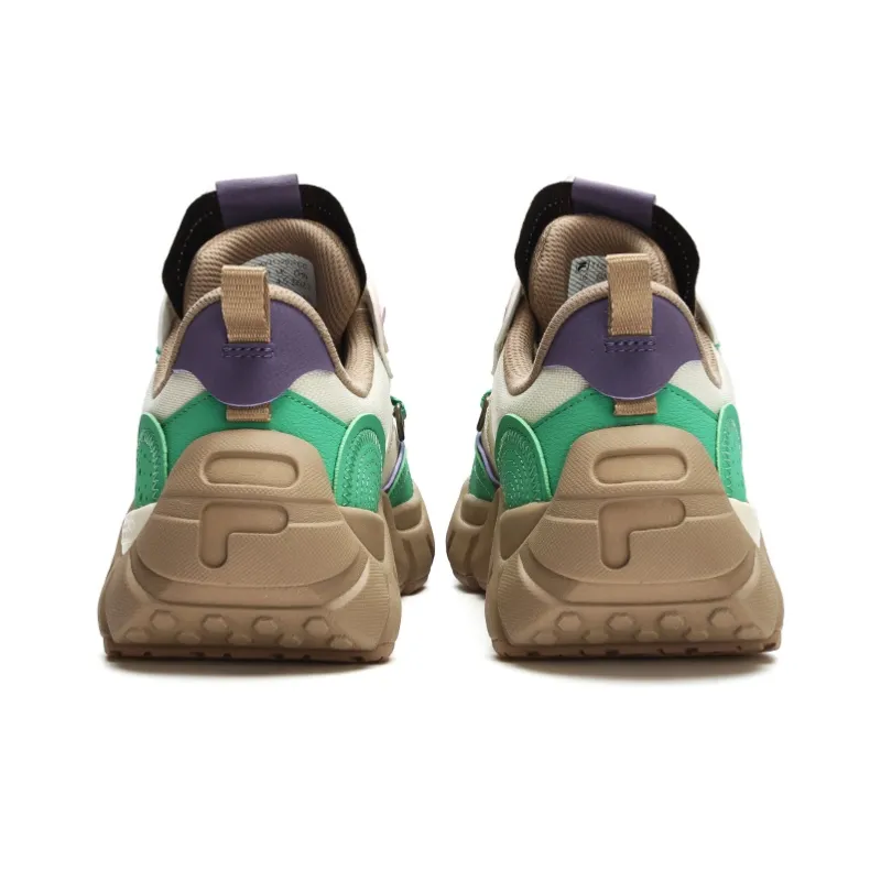 FILA FUSION BONE Spine Bone Shoes Anti Slip Wear Resistant Low Top Casual Shoes Women's Cloud Green Rose-2