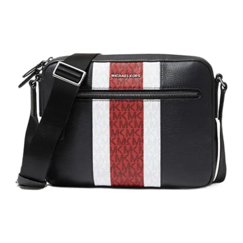 MICHAEL KORS Hudson Canvas With Pebbled Leather Camera Bag Shoulder Bag Crossbody Bag Regular Men's Black