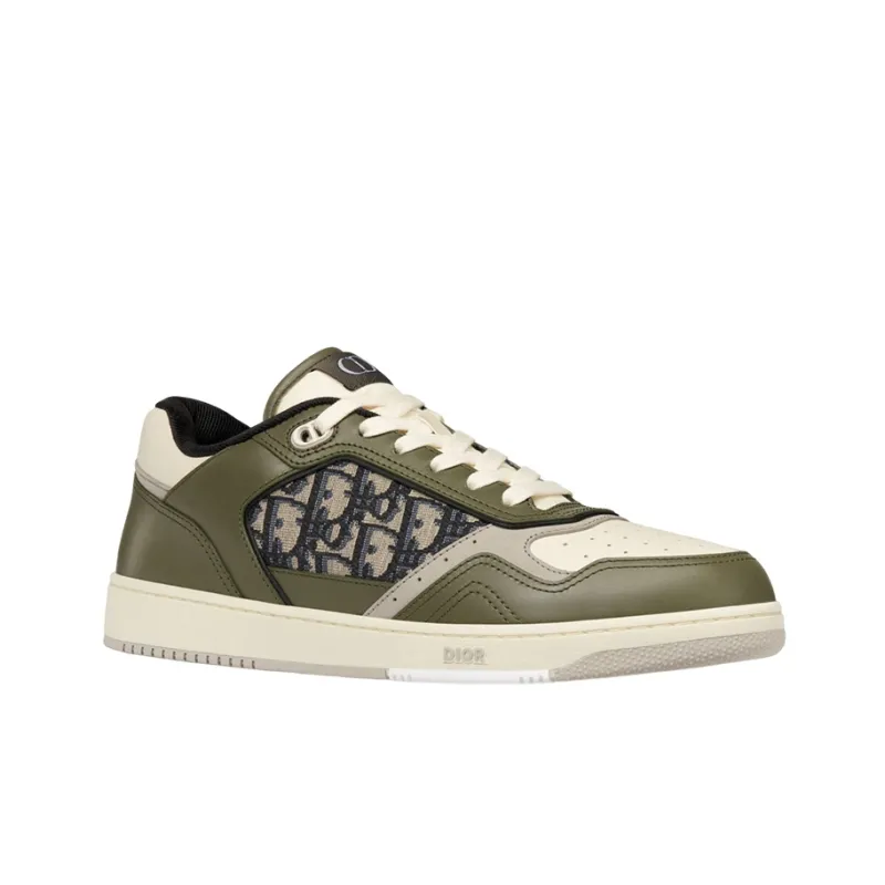 DIOR B27 Low Olive Cream Beige Black DIOR Oblique Jacquard-1