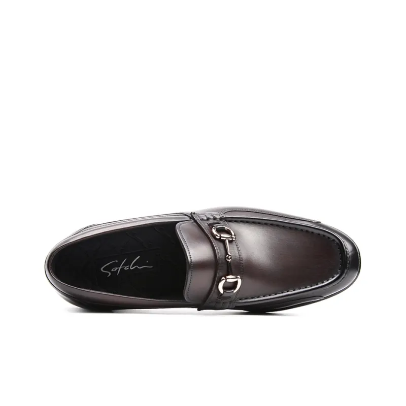 Satchi Dress Shoes Men Low Top Coffee-3