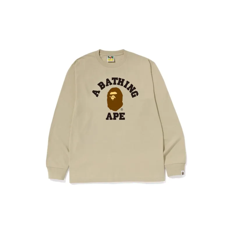 A BATHING APE College L/S Tee-0