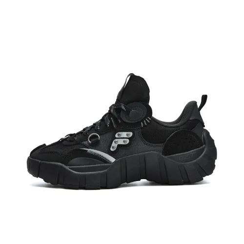 FILA FUSION Bone Sneakers 'Black Grey' Women's