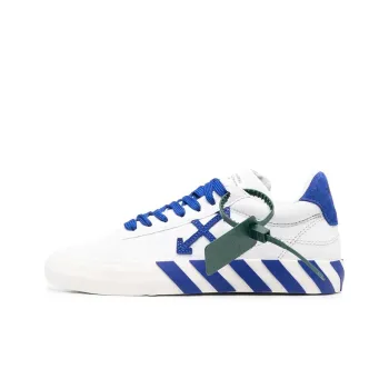OFF WHITE Vulcanized Stylish Skateboarding Shoes Women's White Blue