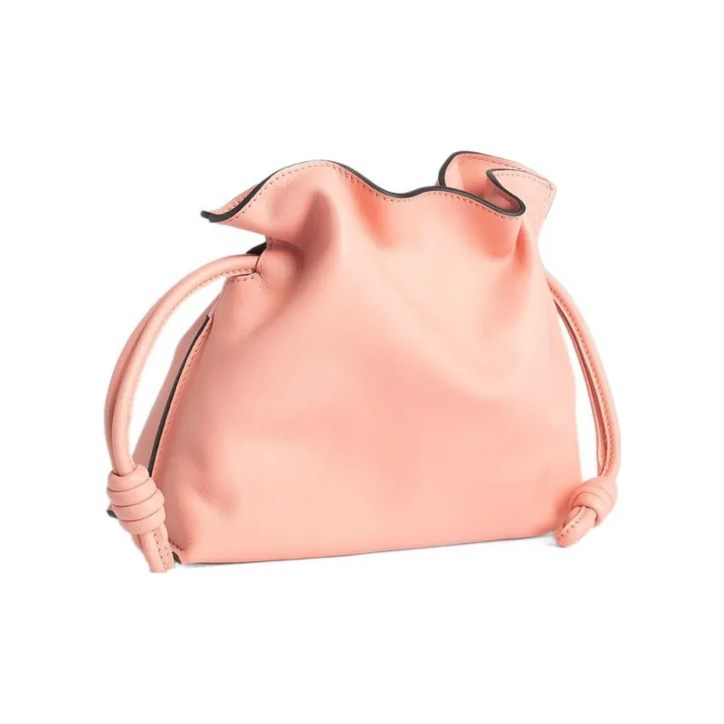 LOEWE Flamenco Nappa Cow Leather Clutch Mini Women's Pink-4
