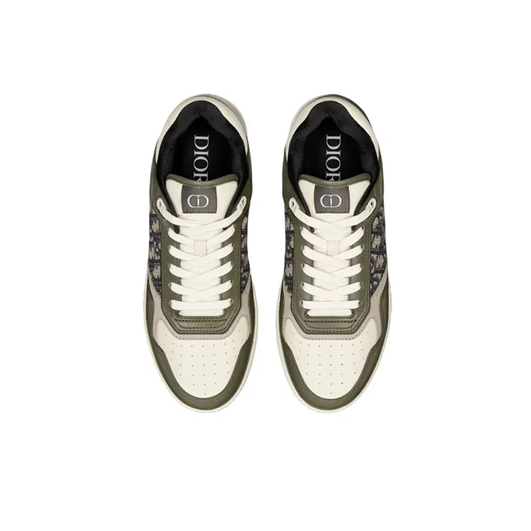 DIOR B27 Low Olive Cream Beige Black DIOR Oblique Jacquard-3