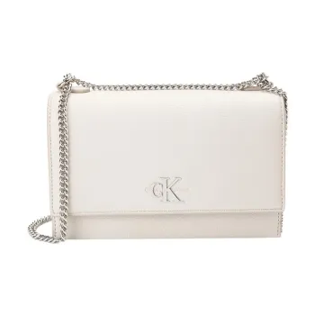 CALVIN KLEIN Synthetic Material Shoulder Bag, Crossbody Bag Regular Women's Ecru
