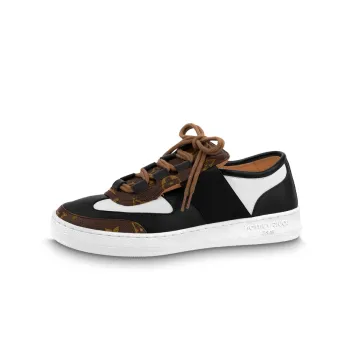 LOUIS VUITTON Lous Sneakers 'Black With Brown Monogram Deco' Women's
