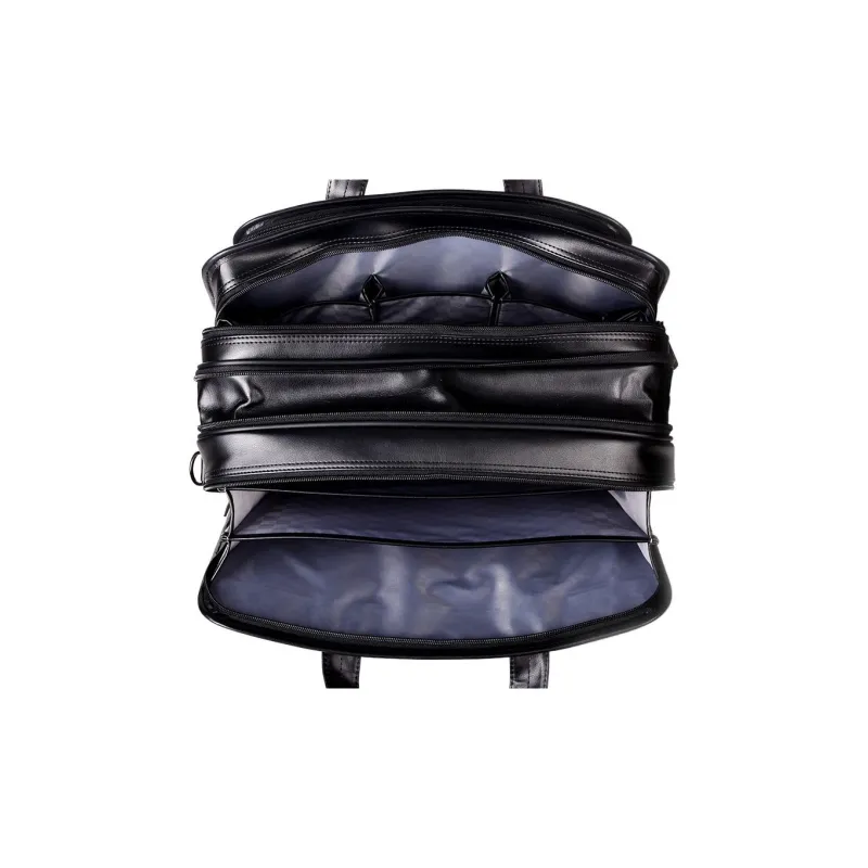 SAMSONITE Cow Leather Business Bag, Briefcase, Portable Crossbody Bag, Shoulder Bag, Laptop Bag Men's Black-3