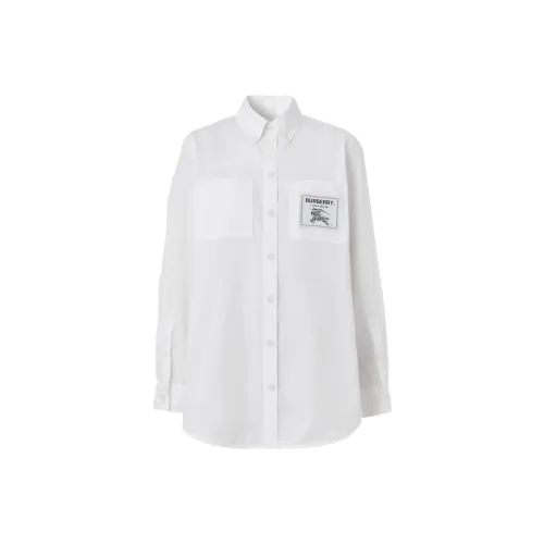 Burberry Logo Patch Shirt White