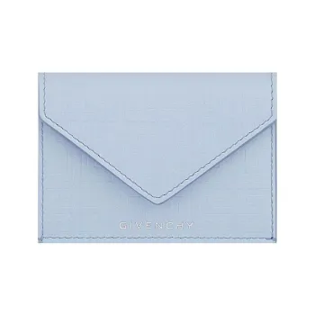 GIVENCHY 4G Cow Leather Wallet Small Size Women's Light Blue