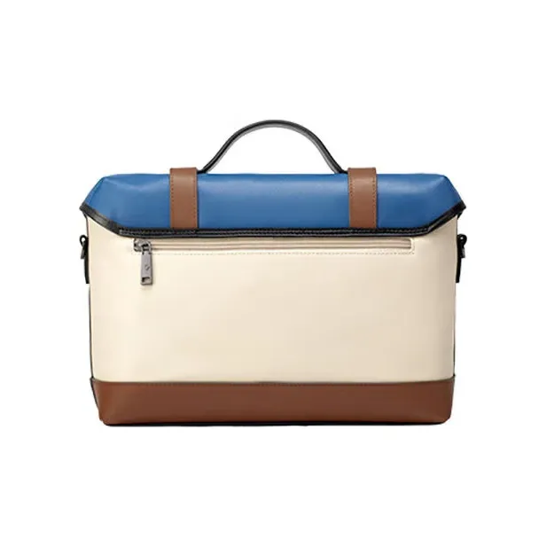 SAMSONITE Cow Leather Messenger Bag, One Shoulder Handbag Regular Unisex Khaki-2