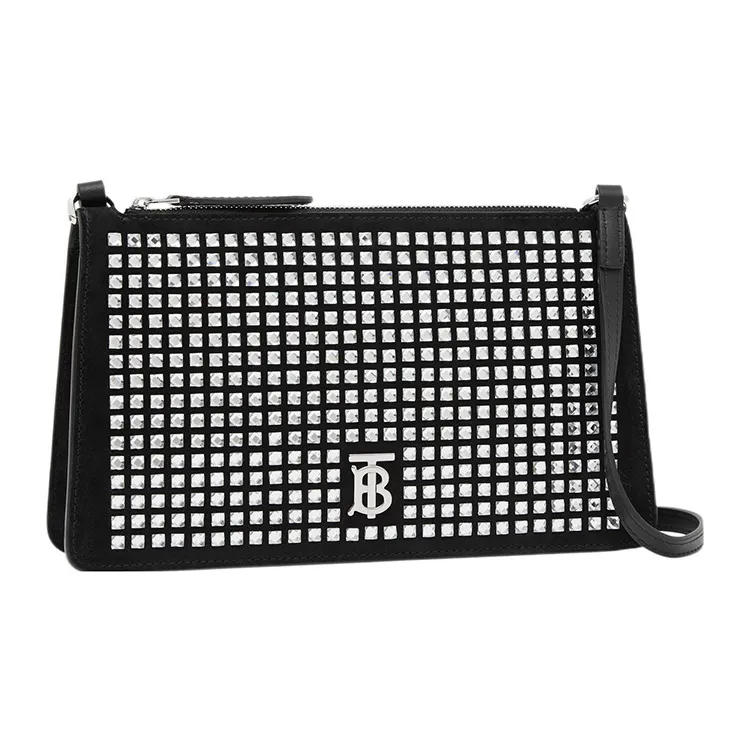 Burberry Suede Crossbody Bag Shoulder Bag Women's Black-2