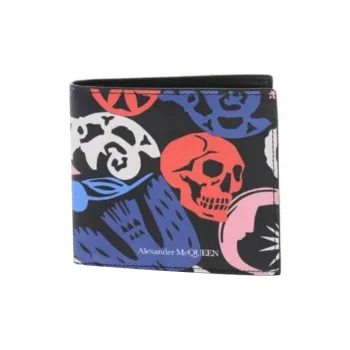 Alexander McQueen Calfskin Wallet Men's Multicolor