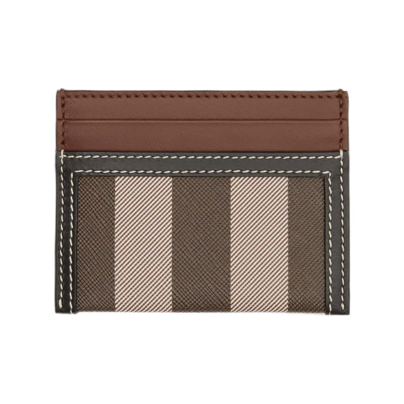 Burberry Calfskin With Leather Card Holder Women's Dark Birch Brown-0
