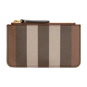 Burberry Calfskin Coin Purse Women's Dark Birch Brown