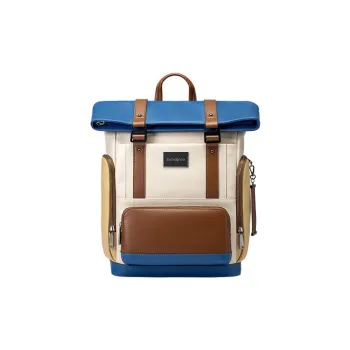 SAMSONITE Microfiber Synthetic Leather Laptop Backpack Medium Size Unisex Khaki