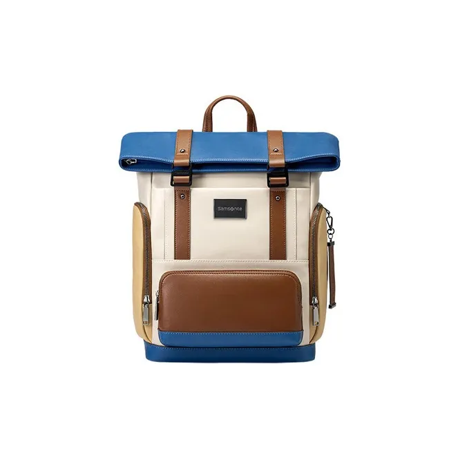 SAMSONITE Microfiber Synthetic Leather Laptop Backpack Medium Size Unisex Khaki-0