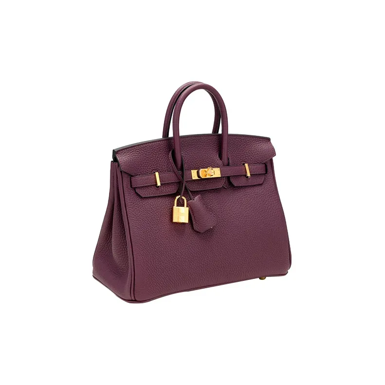 HERMES Birkin Togo Calfskin Birkin Bag Handbags Women's N5 Cassis Blackcurrant Color-1