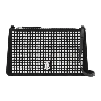 Burberry Suede Crossbody Bag Shoulder Bag Women's Black