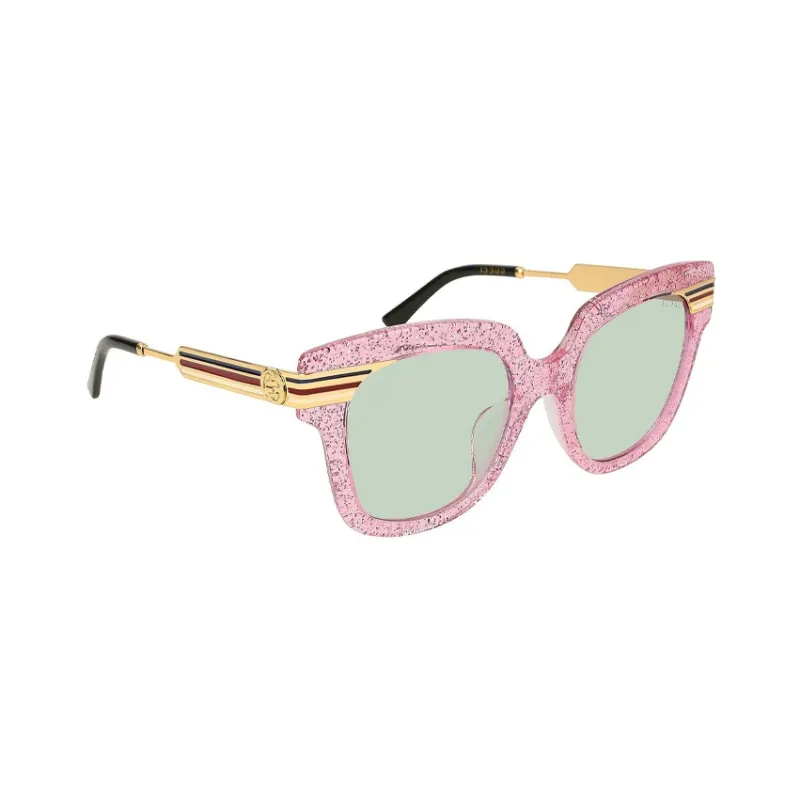GUCCI 2000s Web detail Square frame Sunglasses-3