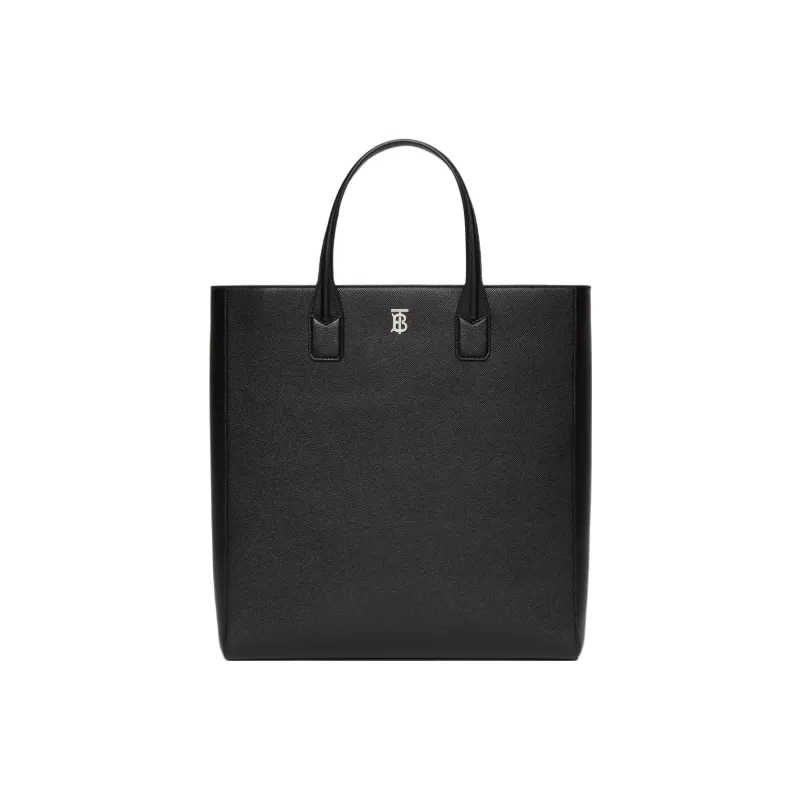 Burberry Monogram Calfskin Tote Bag, Shopping Bag, Shoulder Bag, Crossbody Bag, Handbag Men's Black-0