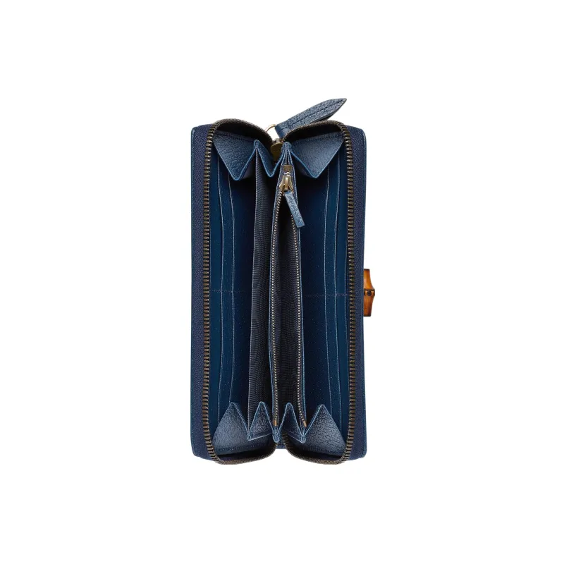 GUCCI Diana Leather Wallet Women's Blue-3
