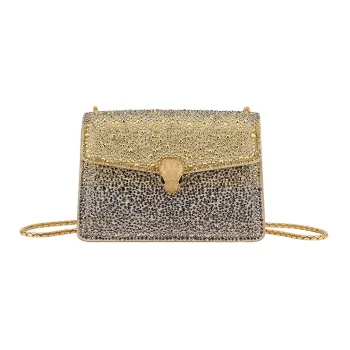 BVLGARI Serpenti Forever Series Suede Shoulder Bag Crossbody Bag Mini Women's Light Gold