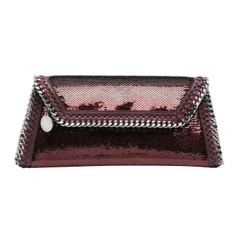 Stella McCartney Falabella Polyester Clutch Women's Grape-Colored