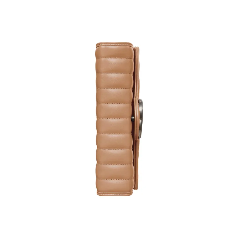 GUCCI GG Marmont Quilting Leather Shoulder Bag Crossbody Bag Mini Women's Rose Beige-5