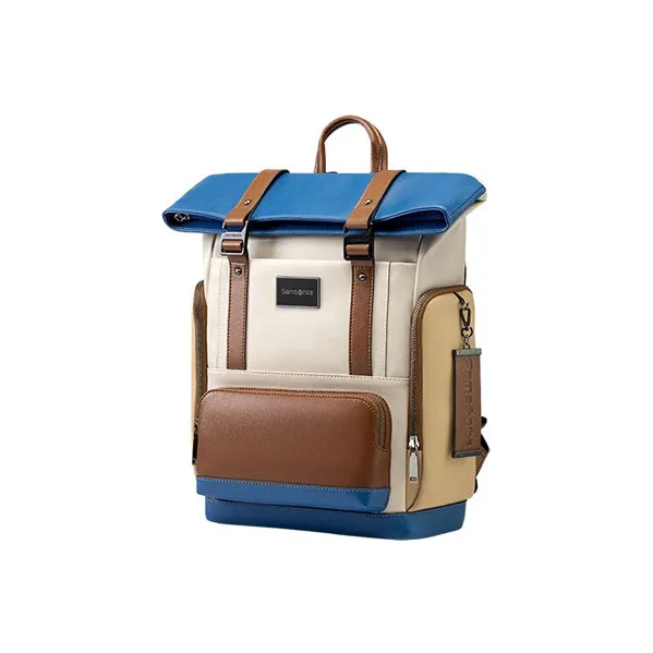 SAMSONITE Microfiber Synthetic Leather Laptop Backpack Medium Size Unisex Khaki-1