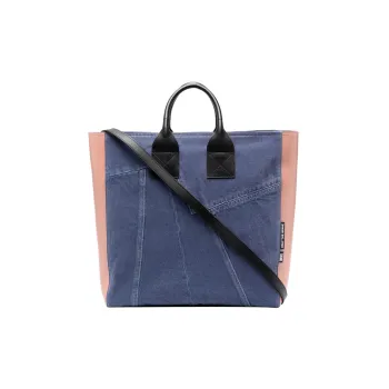 DIESEL Denim Patchwork Tote Bag Shopping Bag Crossbody One Shoulder Handbags Regular Women's Blue