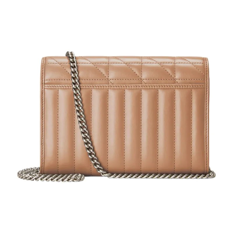 GUCCI GG Marmont Quilting Leather Shoulder Bag Crossbody Bag Mini Women's Rose Beige-3