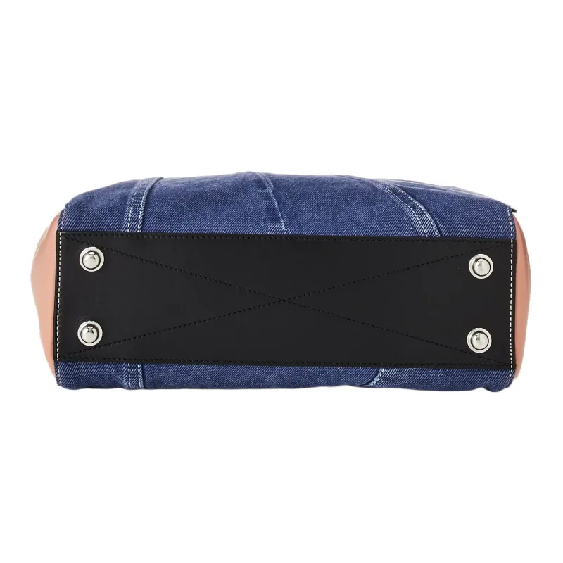 DIESEL Denim Patchwork Crossbody One Shoulder Handbag Women's Blue/Pink-2