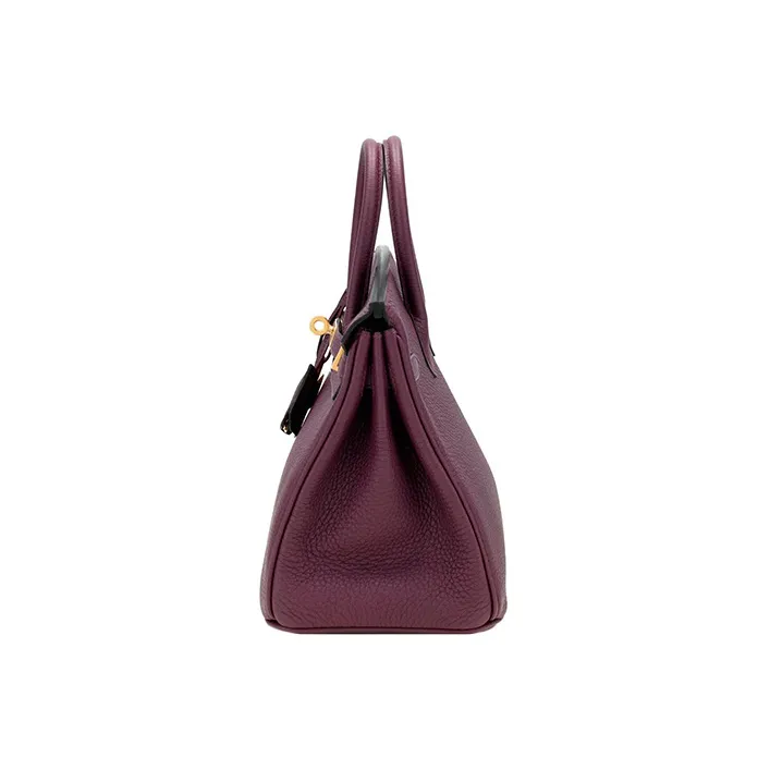 HERMES Birkin Togo Calfskin Birkin Bag Handbags Women's N5 Cassis Blackcurrant Color-3