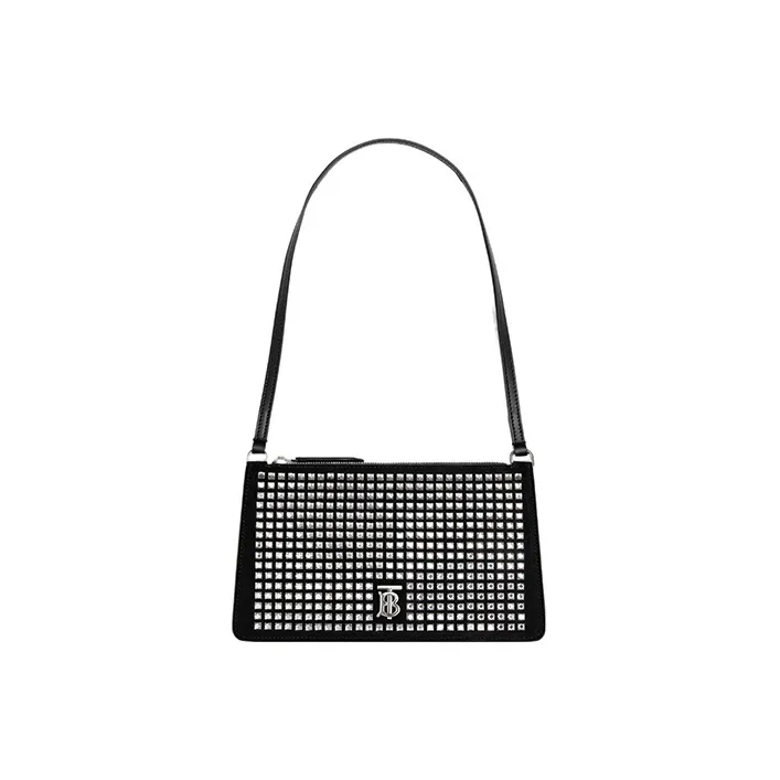 Burberry Suede Crossbody Bag Shoulder Bag Women's Black-1