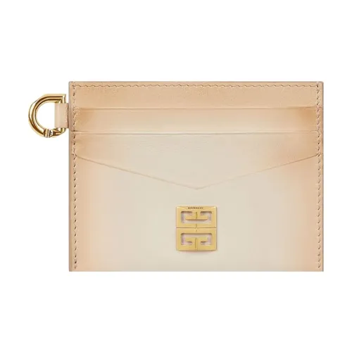GIVENCHY 4G Smooth Calf Leather Card Holder Women's Light Brown
