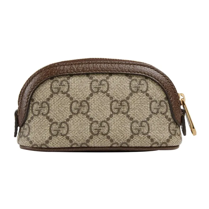 GUCCI Ophidia Canvas With Leather Key Pouch Women's Brown-2