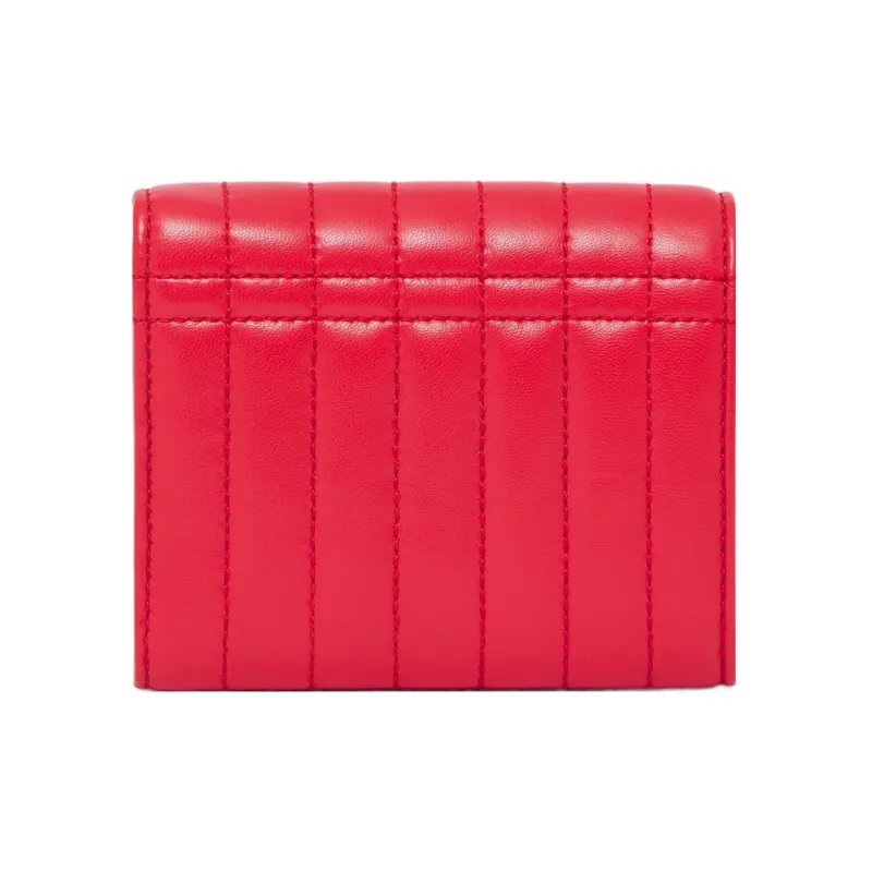 Burberry Lola Lola Bag Lambskin Patchwork Leather Wallet Small Size Women's Bright Red-2