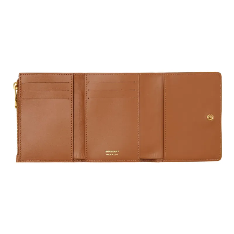 Burberry Lola Lola Bag Lambskin Patchwork Leather Wallet Small Size Women's Brown-3
