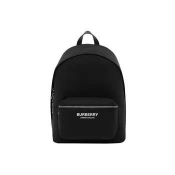 Burberry Leather Trim Backpack Men's Black