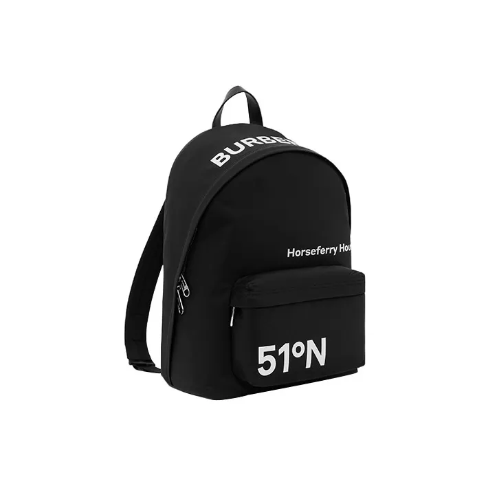 Burberry Horseferry Polyamide Backpack Regular Men's Black-1
