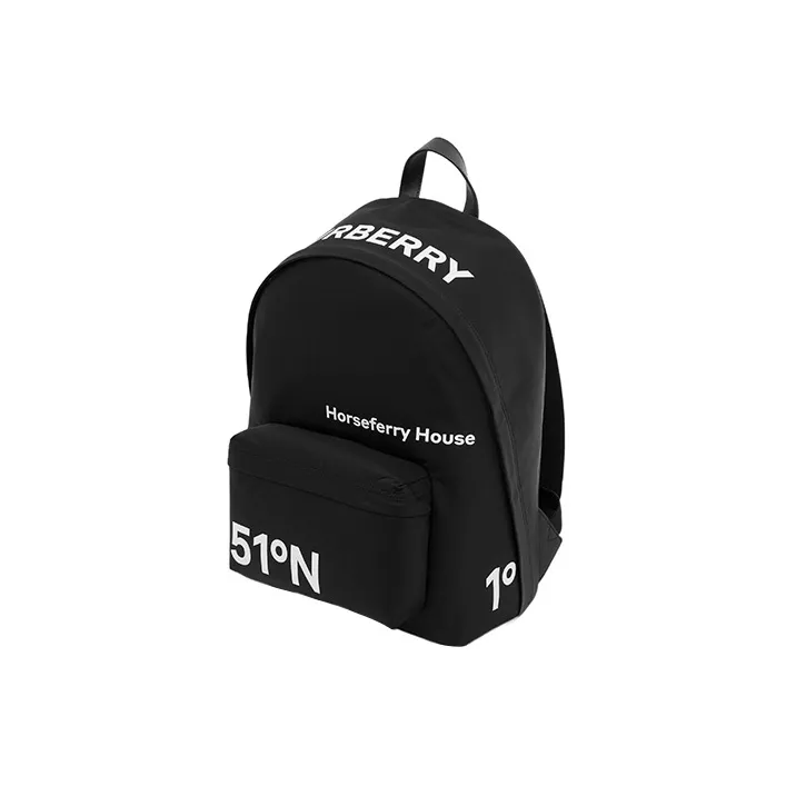 Burberry Horseferry Polyamide Backpack Regular Men's Black-2