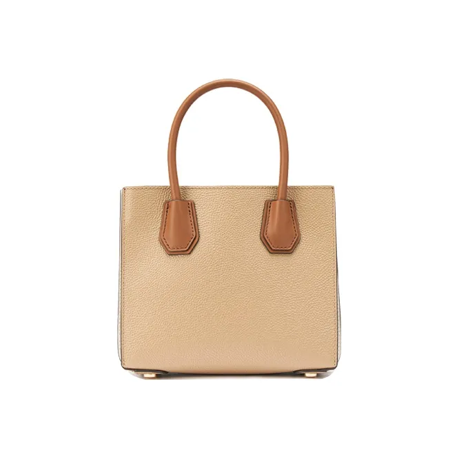 MICHAEL KORS Mercer Cow Leather Trunk Bag, Tote Bag, Shopping Bag, Crossbody Bag, Handbag Medium Size Women's Camel-1