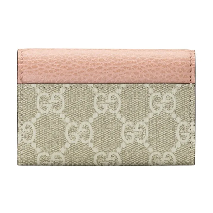 GUCCI Canvas With Leather Key Pouch Women's Pink-2